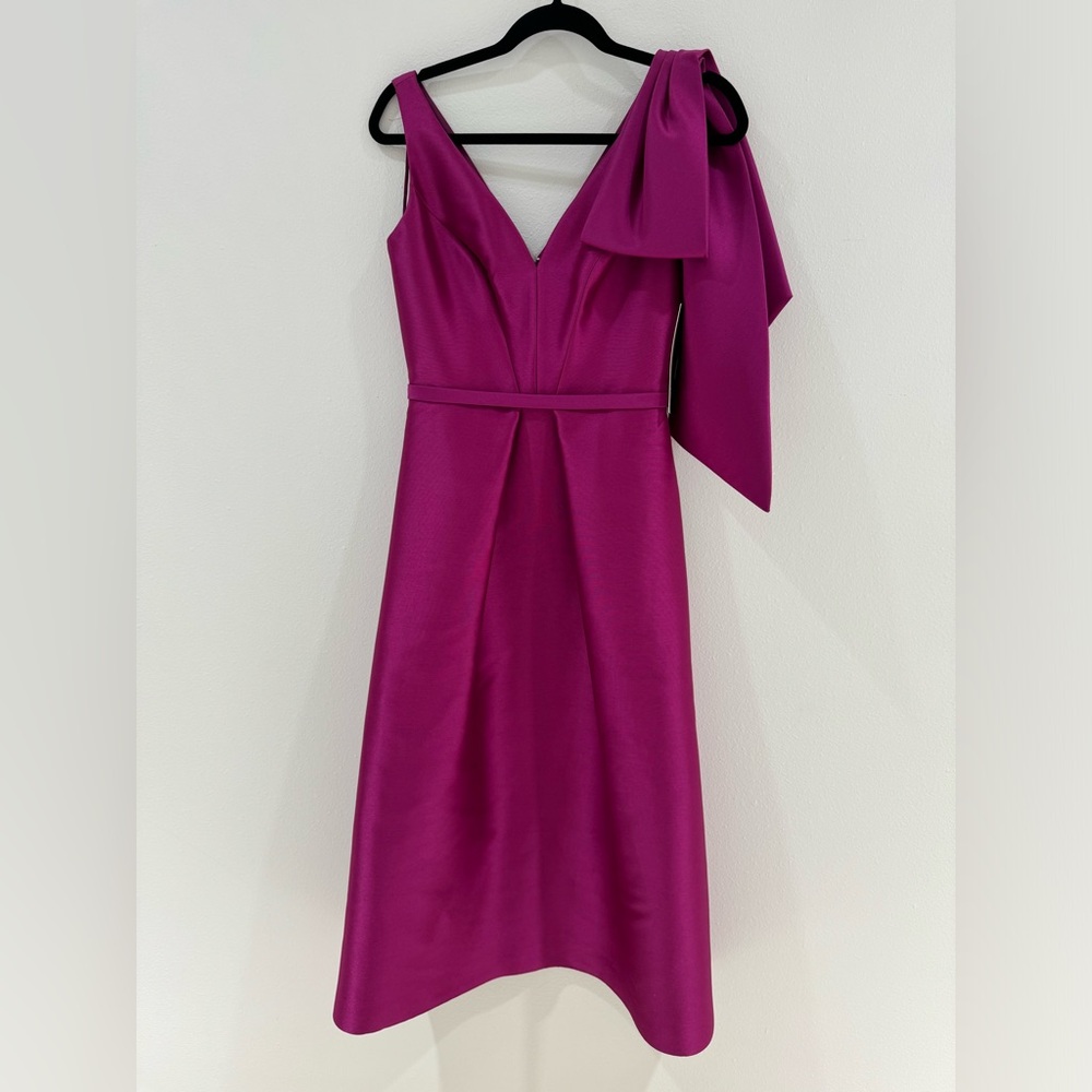 Theia Couture Pink Dress with Bow Size 2